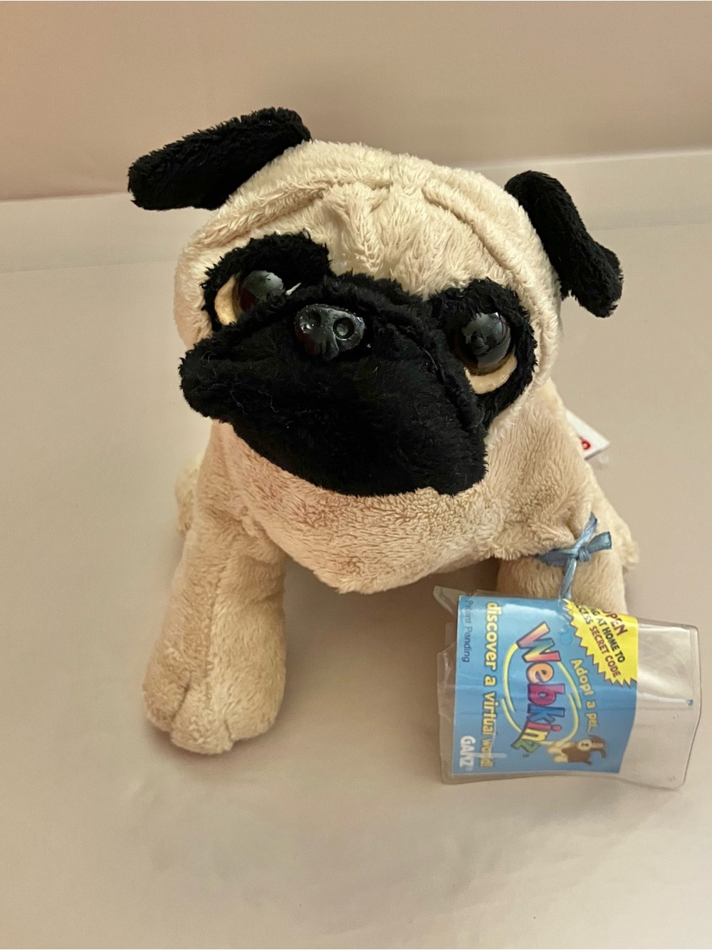 Webkinz HM105 Pug Plush Ganz Sealed Tag Unused Code Stuffed Animal Dog Puppy NEW